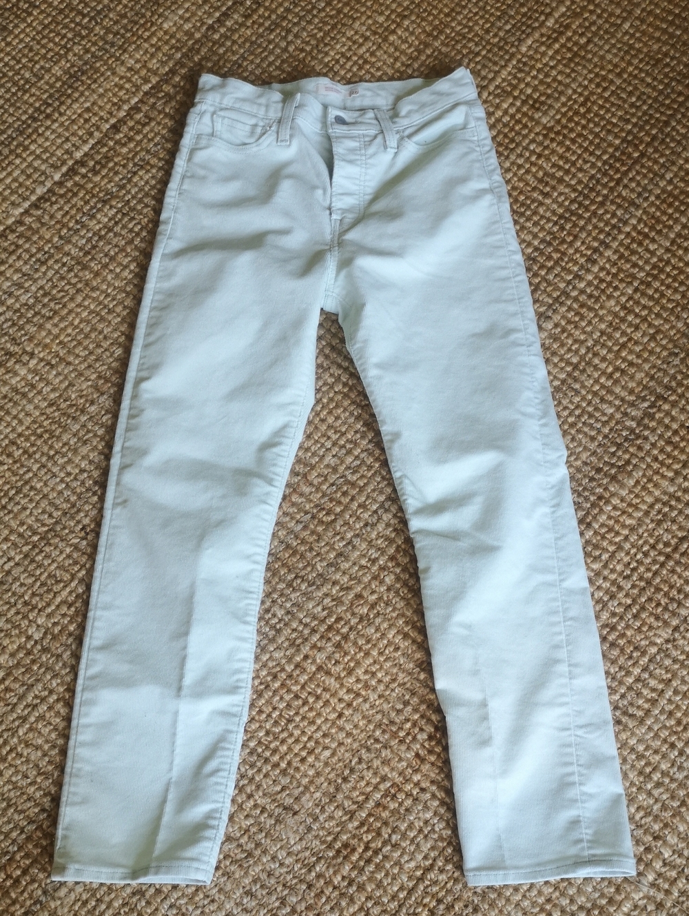 Levi's pale green Wedgie Straight cords